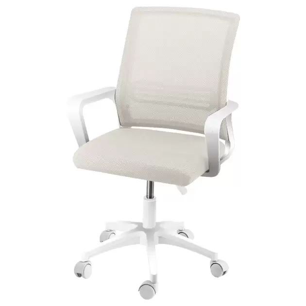 Silla de oficina con función color beige champagne