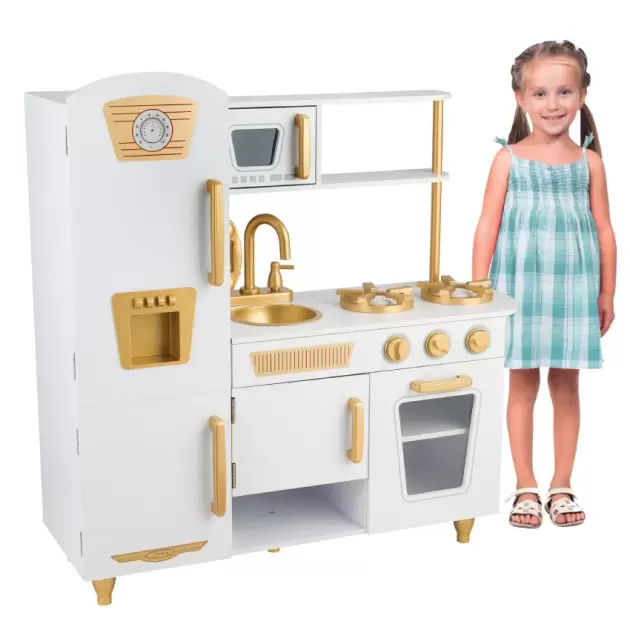 Cocina de 2 parrillas Deluxe Vintage White