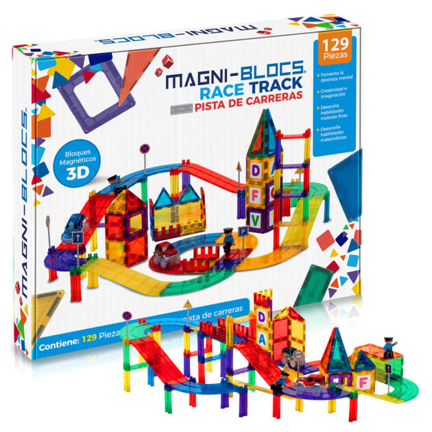 Set con 129 bloques magnéticos 3D