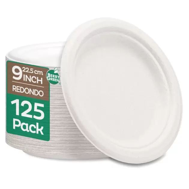 Platos reutilizable grandes de 9 in.