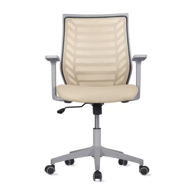 Silla de escritorio Estelar. Premium ergonómica color beige champagne