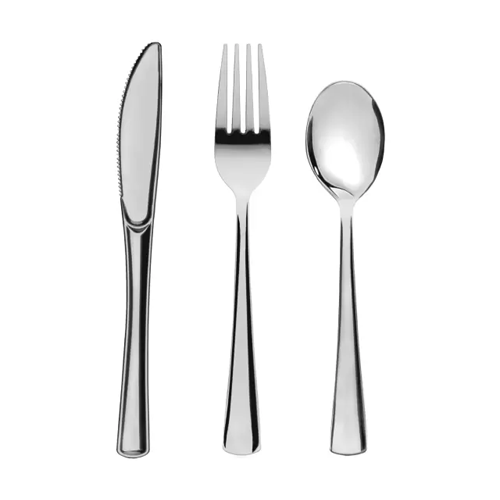 Set de 150 cubiertos de plástico